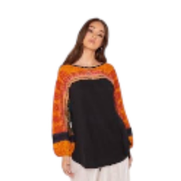 Free People Boho Balloon Sleeved Top - Women’s Size Small - Picture 10 of 10